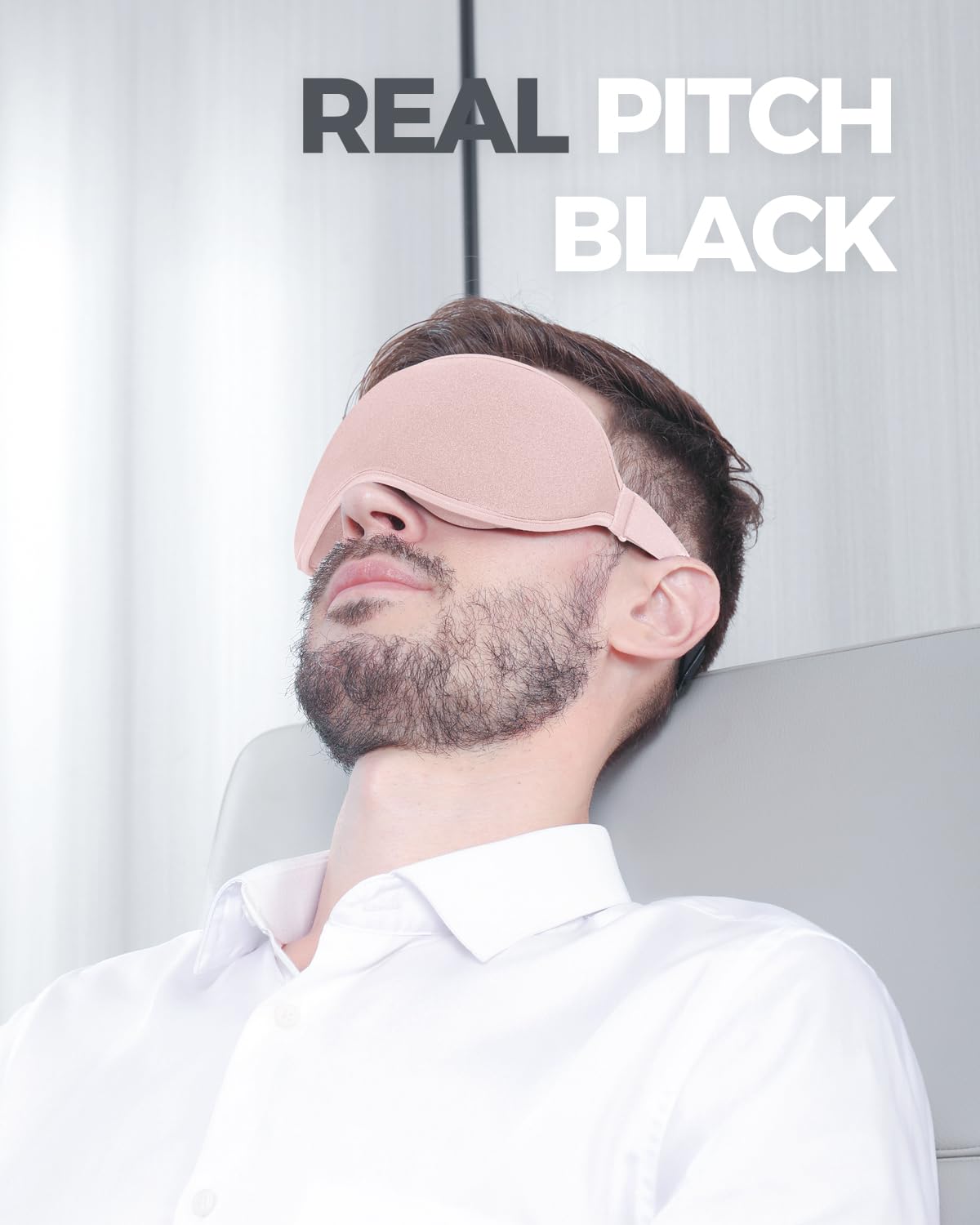 MZOO Luxury Sleep Eye Mask for Side Sleeper Men Women, Zero Eye Pressure 3D Sleeping Mask, Light Blocking Patented Design Night Blindfold, Soft Eye Shade Cover for Travel, Black