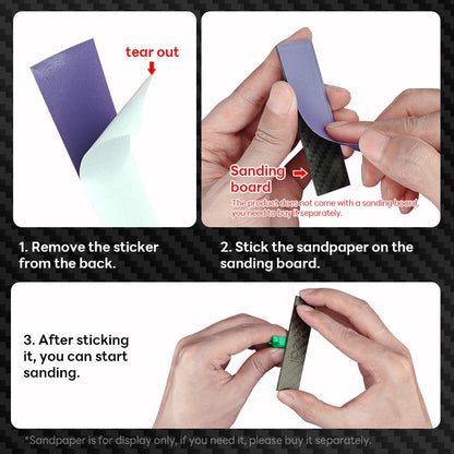 stedi Carbon Fiber Sanding Sticks, Hobby Model Tools, 7-piece Set (3"×0.6",3"×0.4",3"×0.2" and 4 Detail Sanding Boards) Professional Sanding Sticks for Sticky Sandpaper