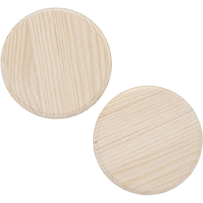 Bright Creations Unfinished Wood Bases - 8-Inch Edge-Glued Pine Rounds, 2-Pack - Smooth Surface for Painting & Decoupage - Wood Round Plaques & Wooden Discs for DIY Crafts