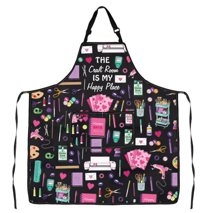 VAMSII Crafter Apron With Pockets Sewing Lover Gift DIY Hobby Gift (Crafting Love A)