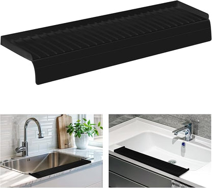 Sink Edge Protector with Suction Cup, Silicone Sink Splash Guard
