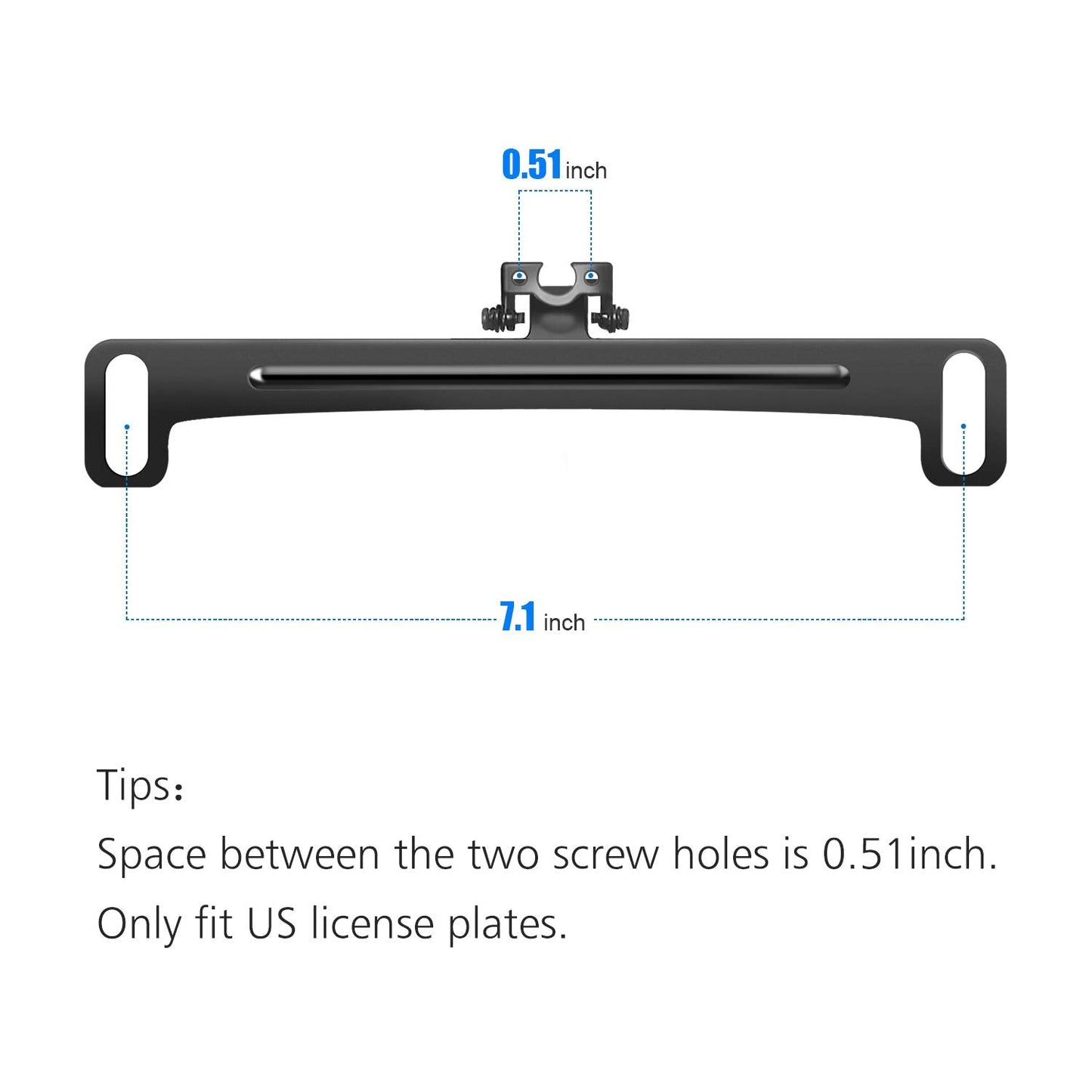 Universal Car Rear View Camera License Plate Bracket,Upgraded Full Stainless Steel Backup Camera Mount Dash Cam Mirror Cam Accessory Rear Camera Mount,Only Installation Holder for Back Up Camera