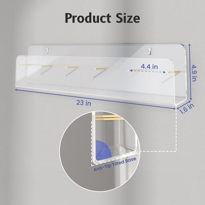 HIIMIEI Brochure Holder Wall Mount, 2-Pack Acrylic Modular Flyer, Pamphlet Display Stand with Magnetic Brass Bolts, Dual Installation Options, and Designed for Schools, Studios, and Community Spaces