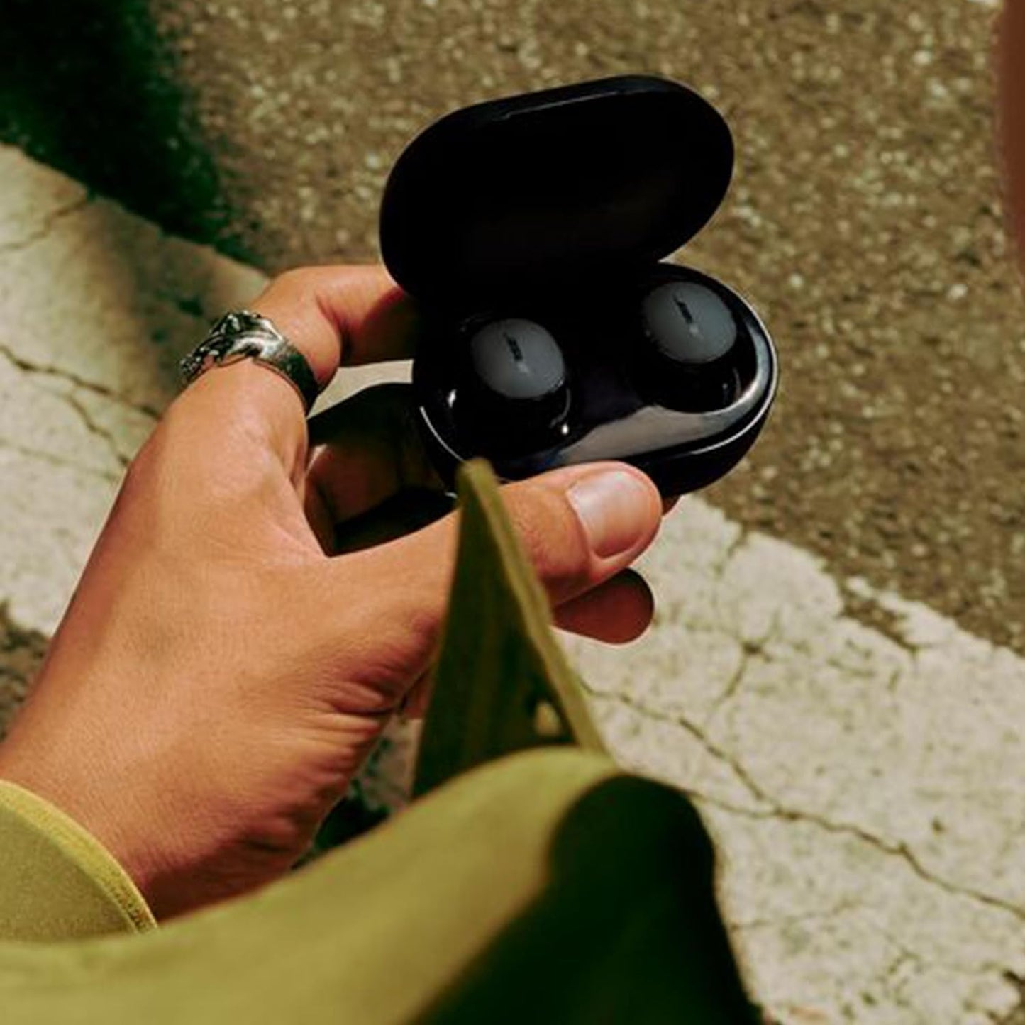 Bose QuietComfort Wireless Noise Cancelling Earbuds, Lifestyle Bluetooth Earbuds with Active Noise Cancellation, Up to 8.5 Hours of Battery Life with Green Extreme Portable Charger (Black)