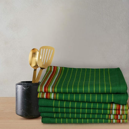 Urban Villa Kitchen Towels Waffle Stripes Dish Towels