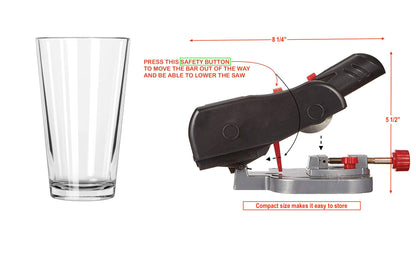 JOUNJIP Mini Miter Cut-Off Chop Saw for Hobby Miniature Model Making, Carbon Arrow Shafts, Zinc Stained Glass Came, 223/5.56 Brass - Cuts Max. 1/2" High x 1/2" Wide or 1/4" H x 3/4" W
