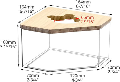 QWORK Animal Sand-Bath Box, Acrylic Sand Bath Shower Room & Digging Sand Container for Hamsters Mice