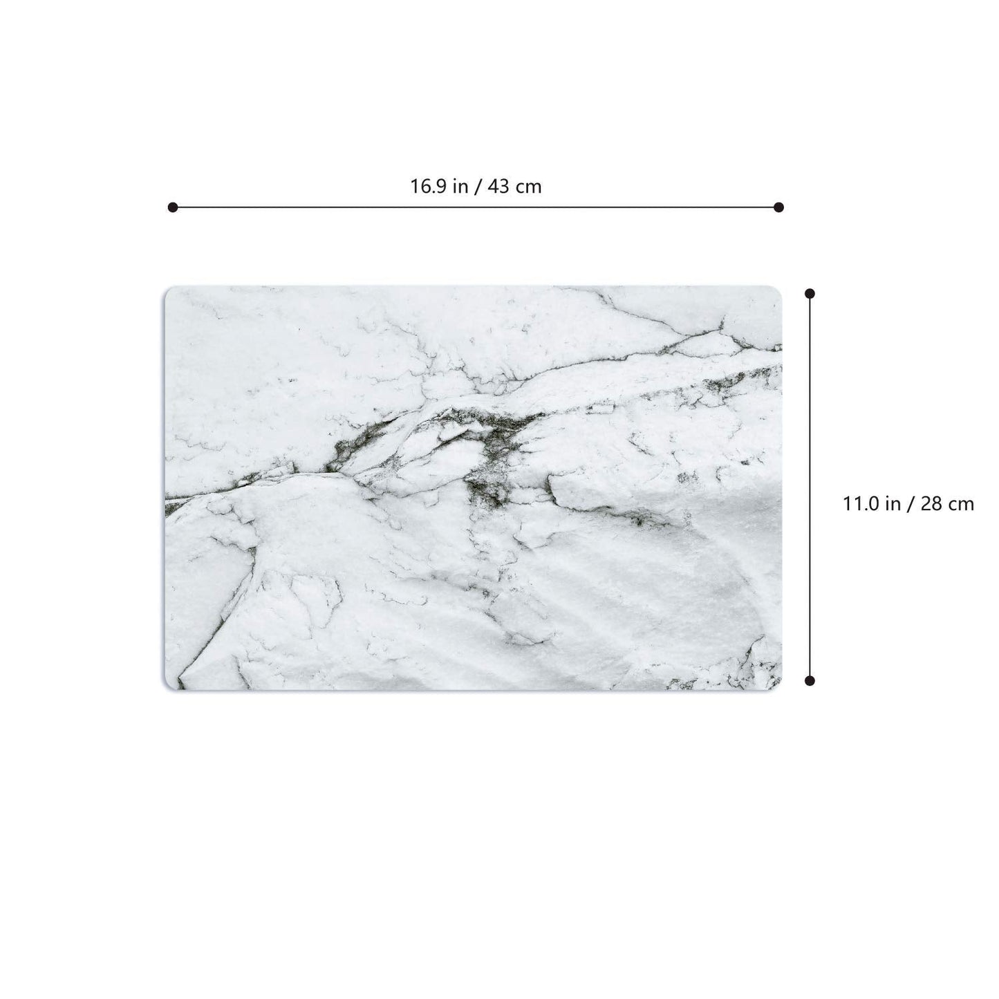 Menghao 6 PCS Waterproof Placemats Environmental Materials Multiple Styles Easy Clean for Kids Educational Learning Kitchen Dinner Party((Marble)