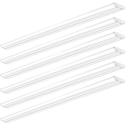 ANTLUX 8FT LED Shop Light, Ultra Slim LED Wraparounds 110W [6-lamp T8 Fluorescent Equiv.], 12500LM, 5000K, Commercial 8 Foot Strip Light, Flush Mount Garage Office Warehouse Ceiling Lighting, 6 Pack