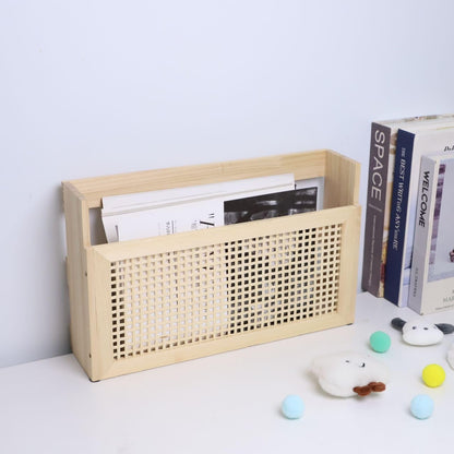 YRLSOTGE Wooden Magazine Rack Wall-Mounted DIY Home Decor Magazine Holder Mail Sorter for Office Entryway Kids’ room and Living Room.