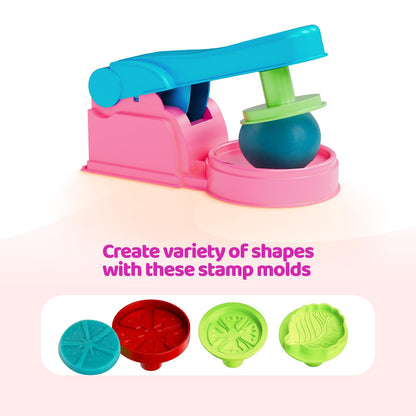 Dough Tools for Kids, 46Pcs Dough Toys Sets Playdough Accessories Include Play Food Molds - Cupcakes, Ice Cream, Noodle, Play Bulk Pack with Roller, Cutters, Scissor, DoughMat and Storage Bag Gifts