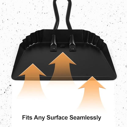 Dust Pan and Brush Set-Handheld Angled DustPan and Hand Broom Set, Large dust