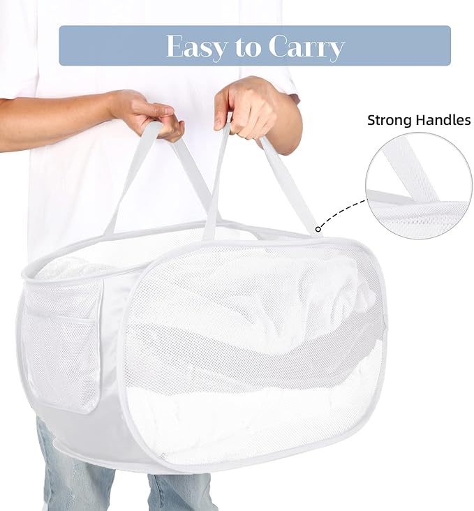 4 Pack Foldable Laundry Basket Hamper, Collapsible Laundry Baskets