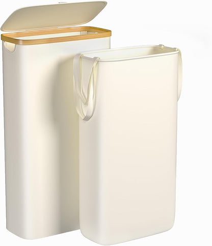 Slim Laundry Hamper, 60L Waterproof Narrow Laundry Basket