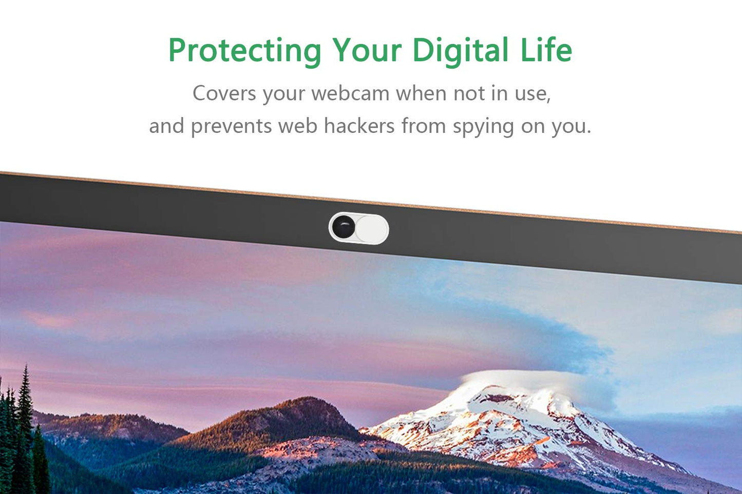 CloudValley Webcam Cover Slide, 0.023 Inch White, Web Camera Cover for MacBook Pro, MacBook air, Laptop, iMac, Desktop, PC, iPad, iPhone 8/7/6 Plus, Privacy Protection, Ultra-Thin[2 Packs]