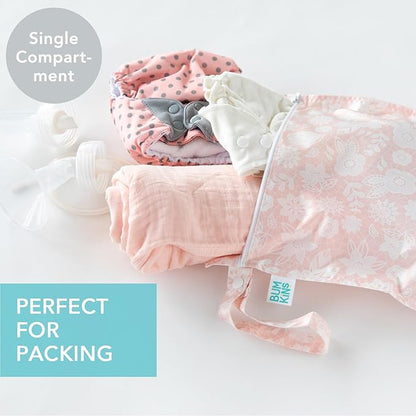 Bumkins Waterproof Wet Bag for Baby, Swim Suit, Cloth Diapers, Pump Parts