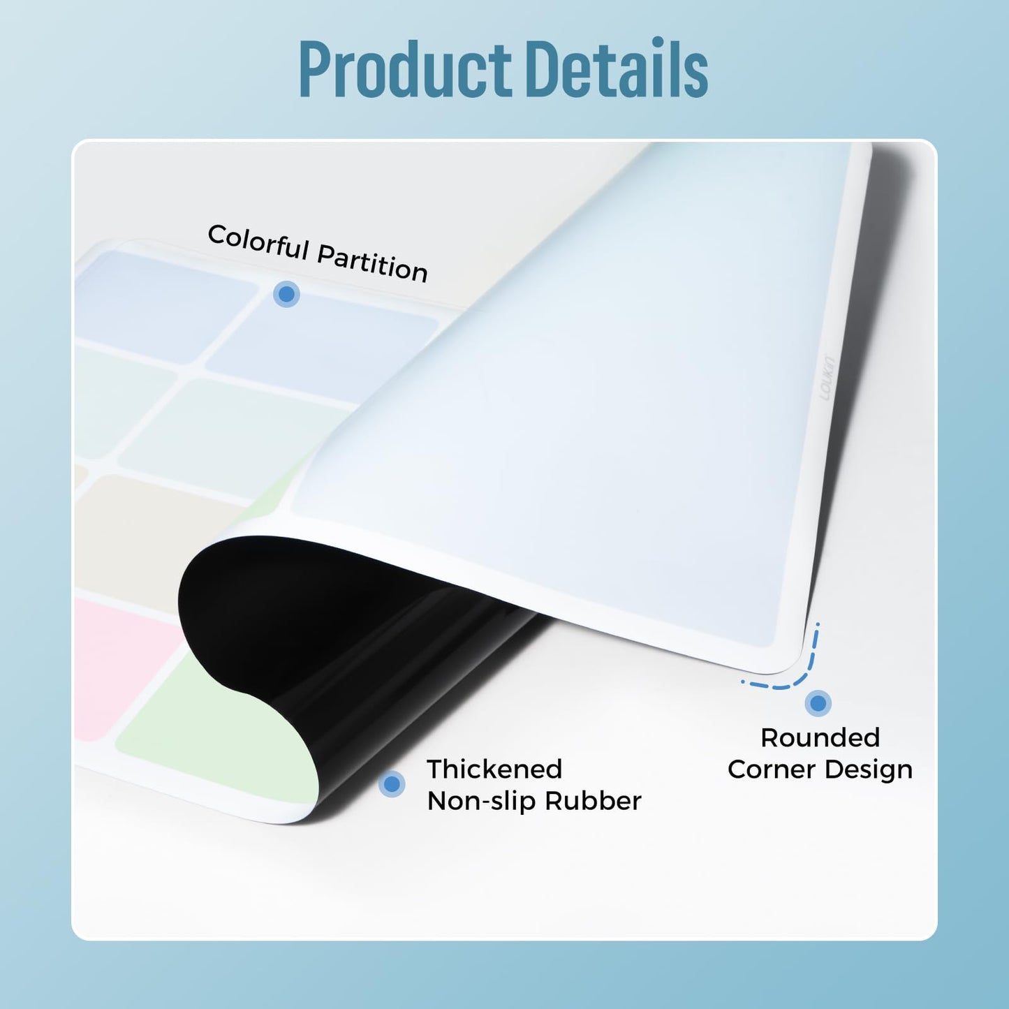 loukin 17.32"*9.84" Dual Monitor Stand Riser for Desk (Brown) | 32"x14" Erasable Dry Erase Desk Mat