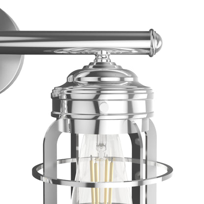 Hunter - Starklake 3-light Chrome, Medium Size Vanity Light, Dimmable, for Bedrooms, Kitchens, Foyers, Bathrooms - 19051