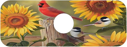 Sunflowers and songbirds Kitchen sink faucet pad, strong water absorption