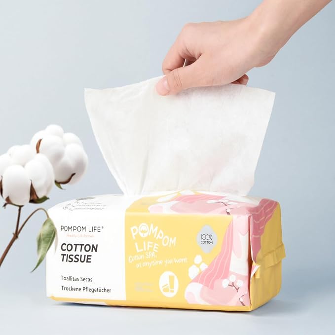 Disposable Face Towel 100 Cont, 7.9"X7.9"Clean Face Towelettes