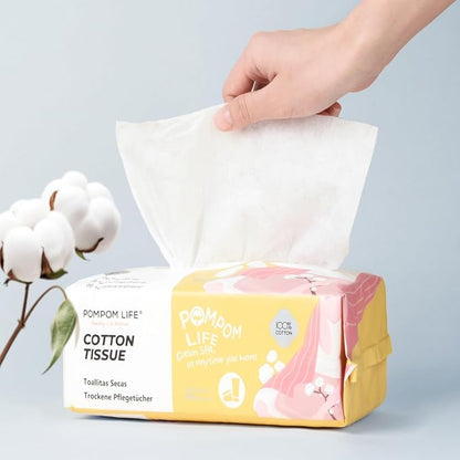 Disposable Face Towel 100 Cont, 7.9"X7.9"Clean Face Towelettes