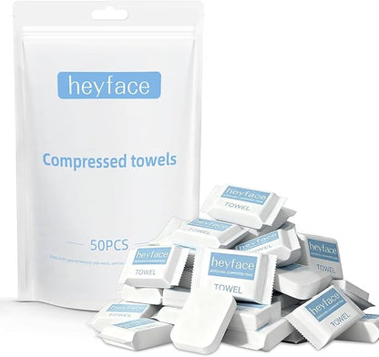 Compressed Towels Tablets 50 Bulk Set Disposable Compressed Washcloths