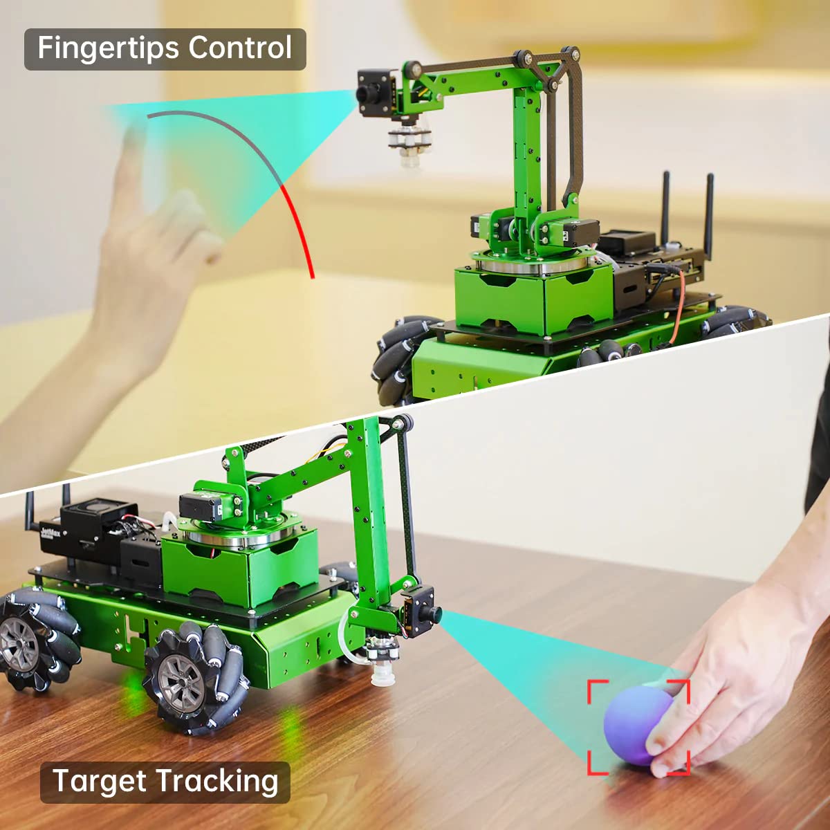 HIWONDER JetMax Pro AI Vision Robot Am Jetson Nano Robot Electric Sliding Rail Kit ROS Open Source with Detailed tutorials and Source Codes