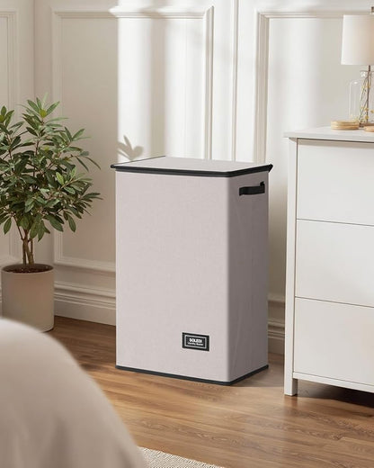 SOLEDI Laundry Hamper with Lid 90L Large & Tall Collapsible Laundry Basket