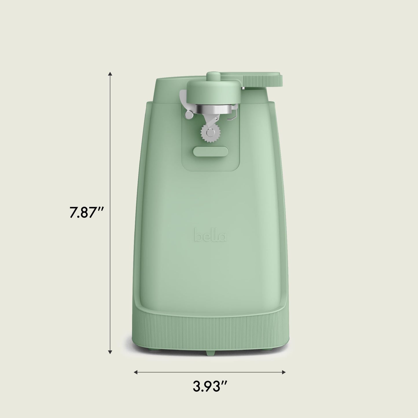 bella Electric Can Opener and Knife Sharpener, Multifunctional Jar and Bottle Opener with Removable Cutting Lever and Cord Storage, Stainless Steel Blade, Surf