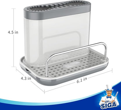 MR.SIGA Sink Caddy, Kitchen Sink Organizer Sponge Brush Holder