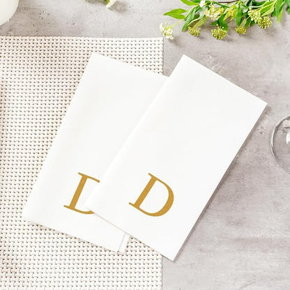 Luxenap 15.8 X 7.9 Inch Linen-Feel Guest Towels, 2000 Lettered Hand Towels