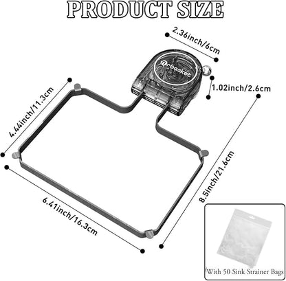Kitchen Sink Strainer with Filter Mesh Bag, Food Waste Filter Basket, Suction