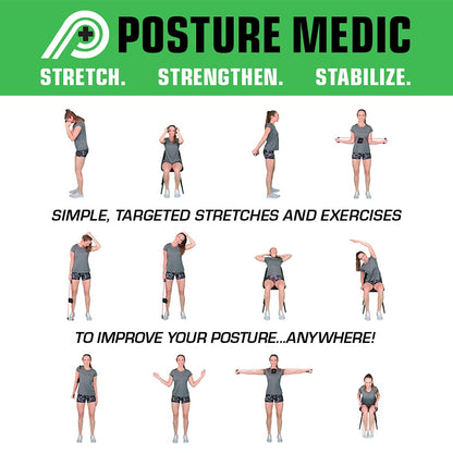 PRIMEKINETIX PostureMedic Dynamic Posture Brace for Neck and Back Support -For Enhanced Shoulder Alignment, Posture Improvement & Stretching-L(Yellow)