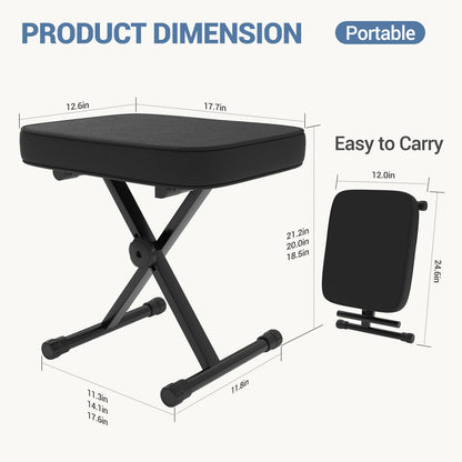 DUMOS Plastic Folding Chairs, 200LBS Folding Chair with Sturdy Metal Frame, Easy to Fold and Store, Comfortable for Indoor & Outdoor Use, for Home, Office, Parties, Black