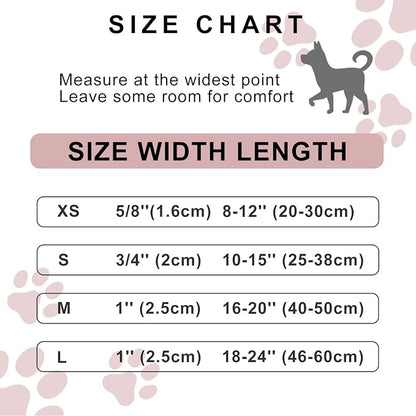 FURRYFECTION Reflective Dog Collar and Leash Set with Quick Release Buckle, Padded with Neoprene Adjustable Nylon Dog Collar for Small Medium and Large Dogs (Medium Collar+5FT Leash, Pink)