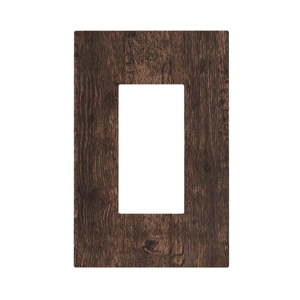 WMHUSU Decorative Outlet Covers Rustic Dark Brown Wood Grain Farmhouse Cabin 1 Gang Single Decora GFCI Device Light Switch Covers Plate 1 Rocker Wall Plate Jumbo Switch Cover Plate (2 Pack)