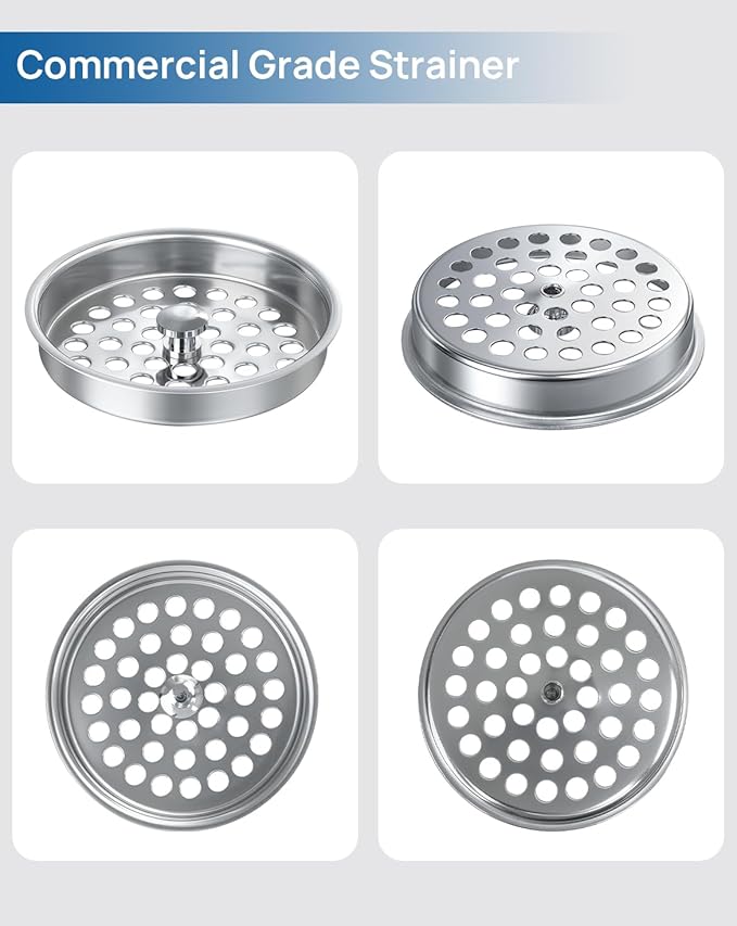 3 PCS Commercial Kitchen Sink Strainer Basket Replacement
