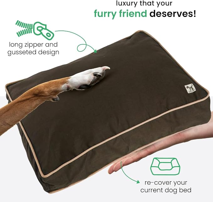 Molly Mutt Medium to Large Dog Bed Cover - Landslide Print - Measures 27”x36”x5’’ - 100% Cotton - Durable - Breathable - Sustainable - Machine Washable Dog Bed Cover