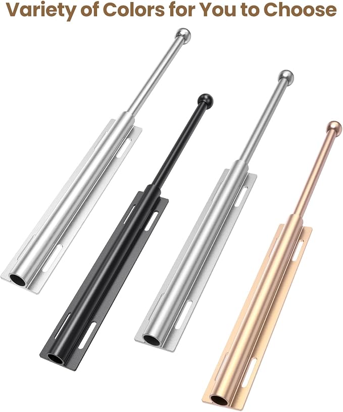 Supforce 14" Valet Rod for Closet Pull Out, Retractable Slide Out Valet Rod Closet Organization, Aluminum Valet Clothing Hanger Rods Perfect for Suits, Dresses & Freshly Pressed Clothes, Black