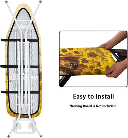 Sunflower Horse Ironing Board Cover Heat Reflective Anti-dust, Soft Fabric Cover