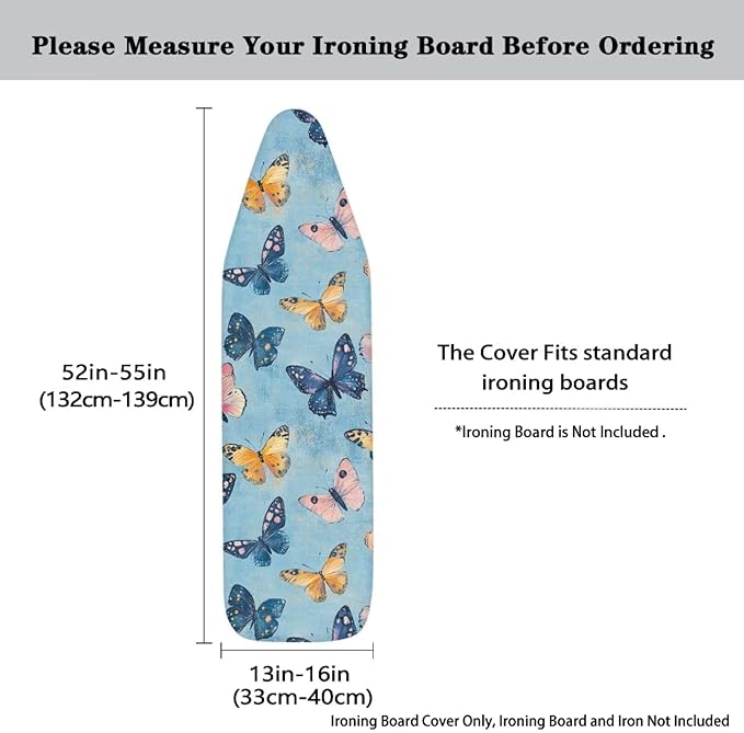 Blue Butterflies Ironing Board Cover