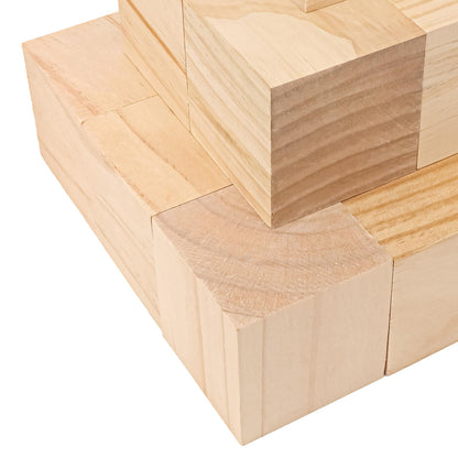 kukmakri 15 PCS Premium 3.15 Inch Wooden Cubes, Natural Pine Wood Cubes for Crafts, Wood Blocks Ready for Artistic DIY Projects-Unleash Creativity with Blank Wood Blocks.