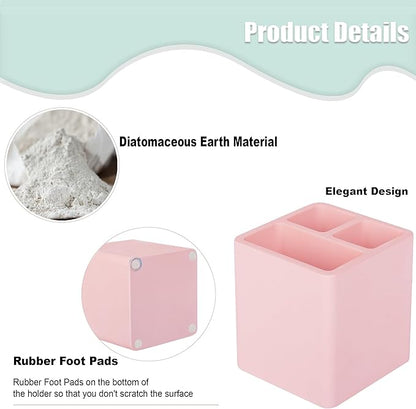 Diatomite Toothbrush Holders for Bathrooms, Electric Toothbrush and Toothpaste