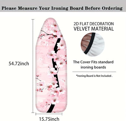 Nuxovilar Pink Cherry Blossom Ironing Board Cover, 15 * 54inch, Fit Most