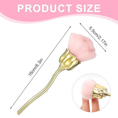 2Pcs Nail Dust Brush, Ultra Soft Nylon Powder Remover