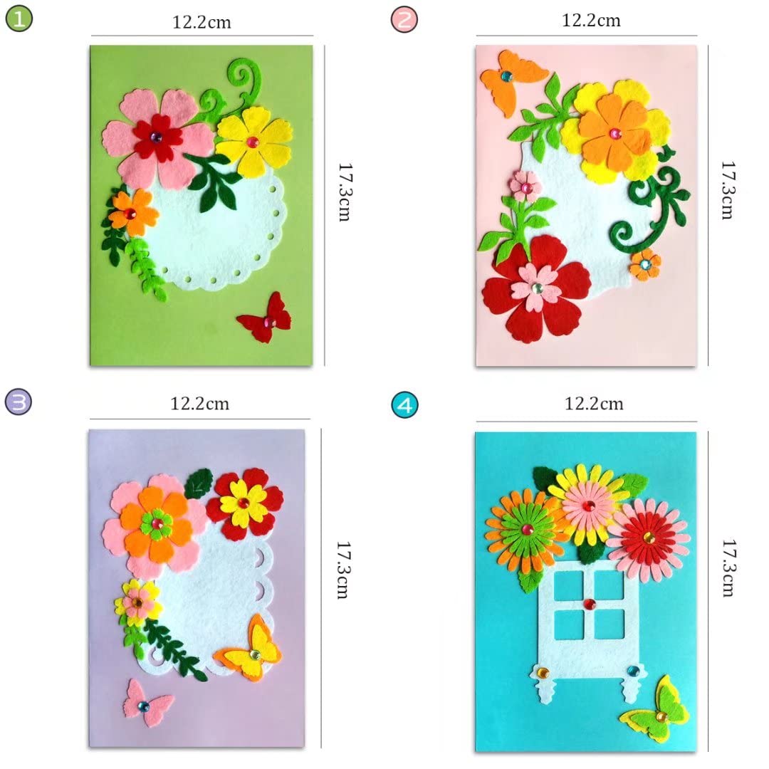 QIAONIUNIU Card Making Kits DIY Handmade Greeting Card Kits for Kids, Christmas Card Folded Cards and Matching Envelopes Thank You Card Art Crafts Crafty Set Gifts for Girls & Boys