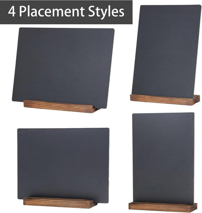 YEEON 3 Pack 8.7x12 in Desktop Small Chalkboard Sign with Wood Base
