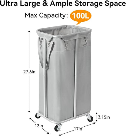 WOWLIVE 100L Rolling Laundry Hamper