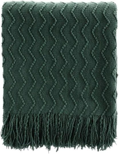 BATTILO HOME Christmas Green Throw Blanket for Couch, Forest Green Throw Blankets, Christmas Decorative Throw Blanket for Sofa Bed, Christmas Decor, 50"x60"