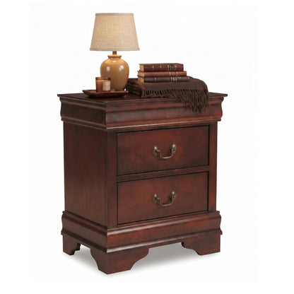 Signature Design by Ashley Alisdair Traditional 2 Drawer Nightstand, 23.75" Tall, Dark Brown